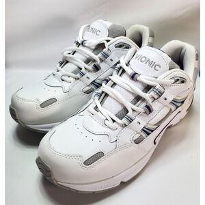 Vionic Womens Classic Walker Walking Shoes White Purple Low Lace Up Size 10